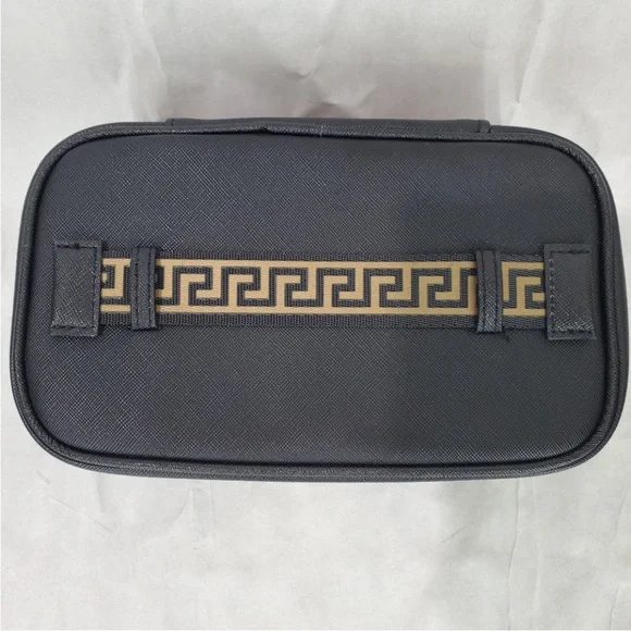 Versace Black and Gold Toiletry Bag Vanity Case Parfums Collection - Picture 9 of 9